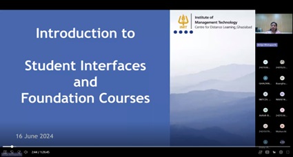 Introduction to Student Interfaces and Foundation Courses 1